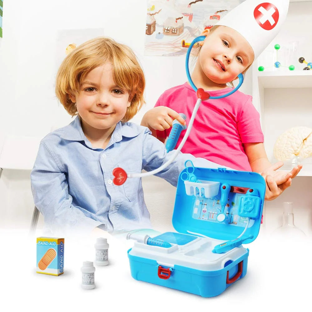 Kids Doctor Kit - 17Pc Pretend Medical Play Set with Stethoscope & Backpack - Educational Doctor Toys for Boys Girls Ages 3+