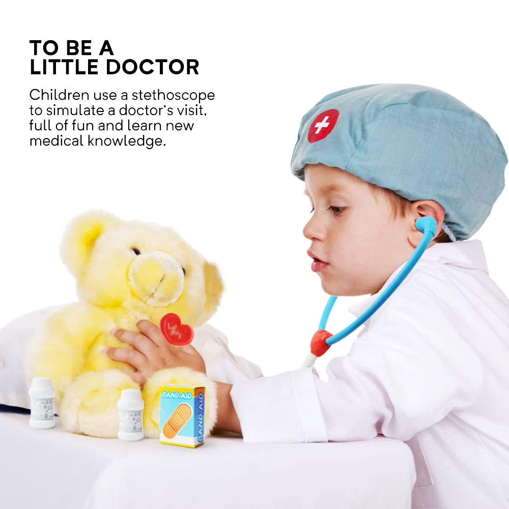 Kids Doctor Kit - 17Pc Pretend Medical Play Set with Stethoscope & Backpack - Educational Doctor Toys for Boys Girls Ages 3+