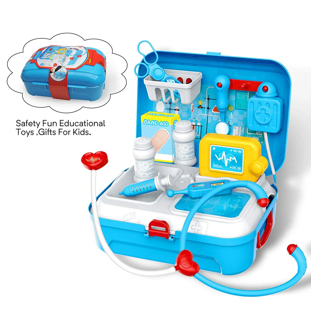 Kids Doctor Kit - 17Pc Pretend Medical Play Set with Stethoscope & Backpack - Educational Doctor Toys for Boys Girls Ages 3+