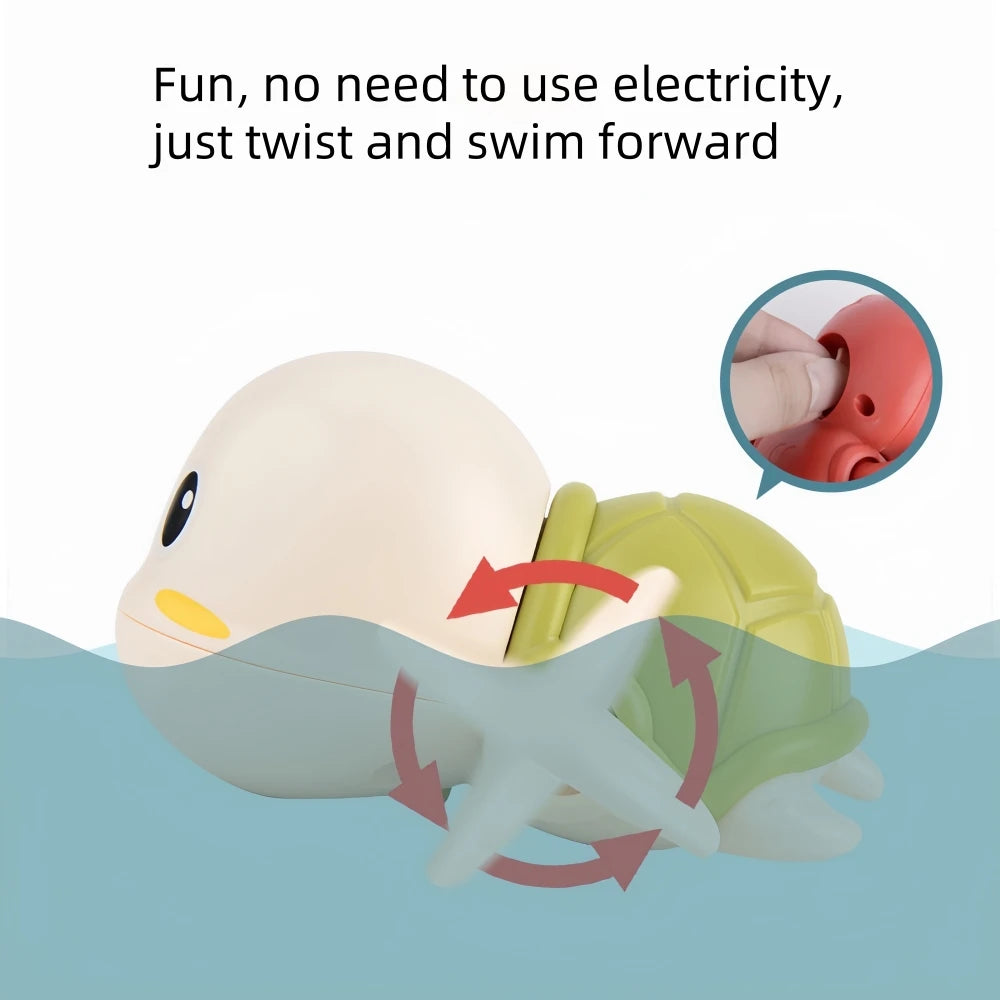 Bath toys, cute little turtles. Battery-free clockwork mechanism. Great for kids to play with in the bath