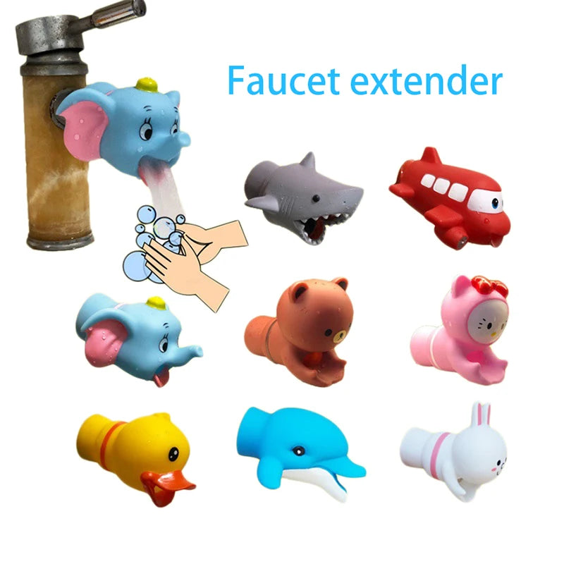 Cartoon Children's Hand Washing Extender Splash-proof Water Guide Sink Bathroom Accessories Help Children Wash Hands Device