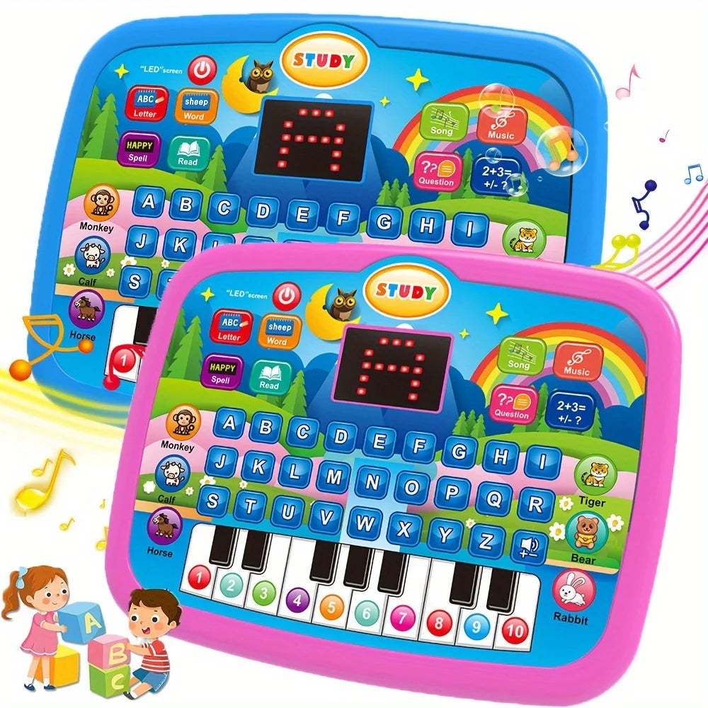 Kids Educational Learning Machine: English, Math, Music & Animal Piano Toy(batteries not included)