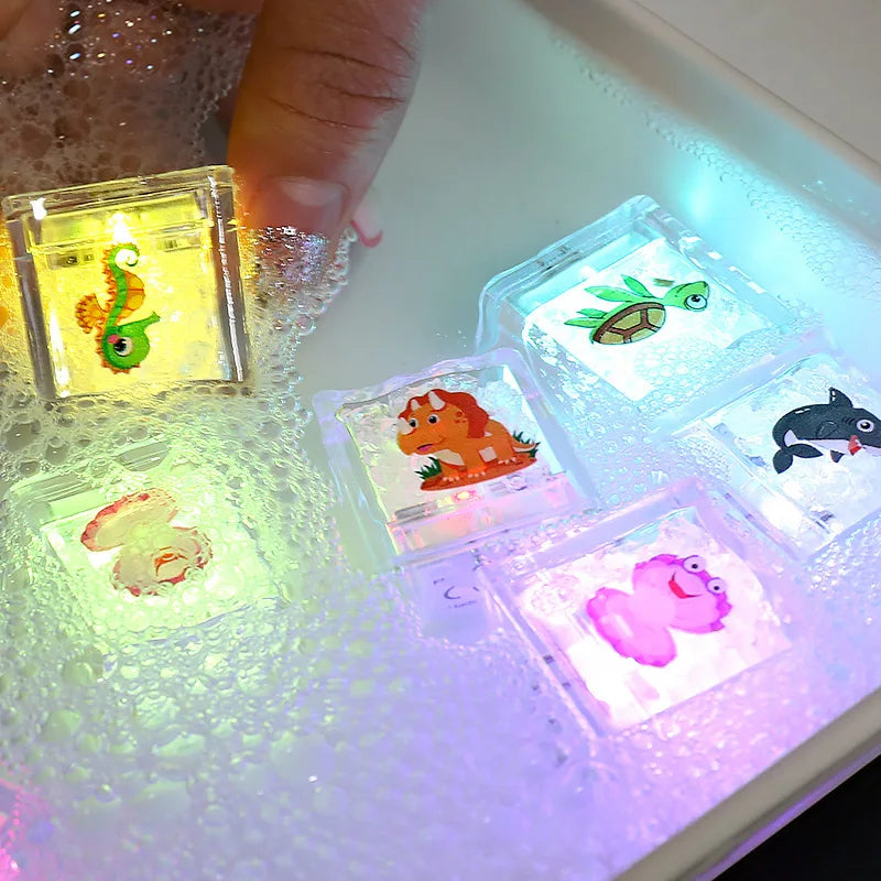 Bath Lights for Kids Fun Waterproof Sensory Toys,LED Ice Glow Bath Toys for Boys Girls Bathtub Pool Shower Tank Home Travel Play