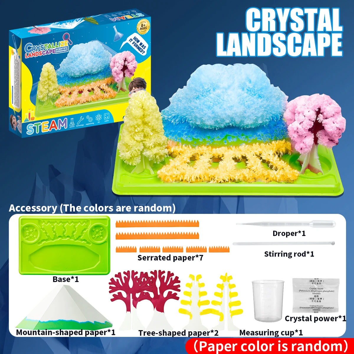 Science Educational Crystal Growing Set (Scenic Style) - Educational Toy, Ideal Gift for Holidays & New Year (Christmas/Hallowee