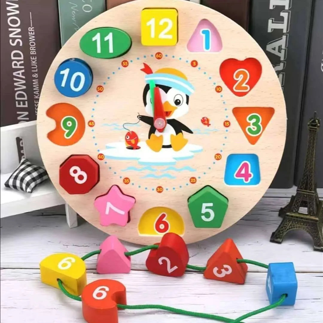 Juguete Montessori, bloques de construcción de madera, juguetes educativos de aprendizaje temprano, rompecabezas para niños de emparejar colores y formas para niños y niñas