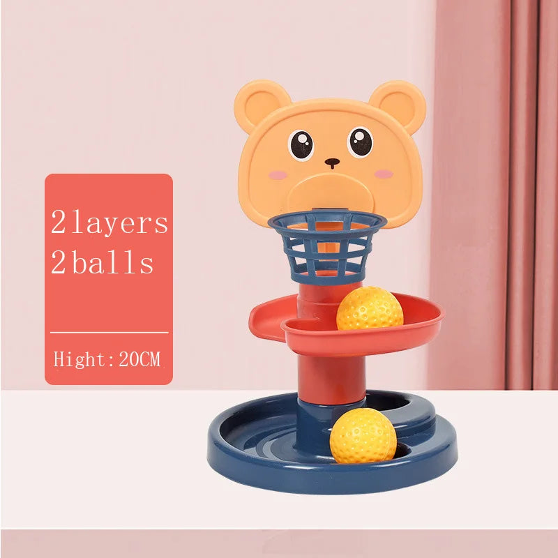 Juego de desarrollo de pelotas rodantes Montessori, juguete de pelota para bebés, juguetes educativos Montessori, juguetes apilables de actividades para bebés de 1, 2 y 3 años