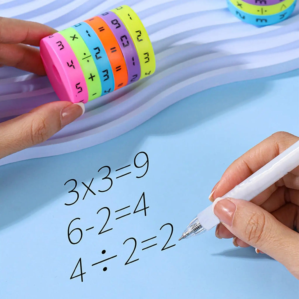 Math Learning Toy Colorful Arithmetic Cube with Numbers for Preschool Kids, Educational Intelligence Game STEM Counting Toy