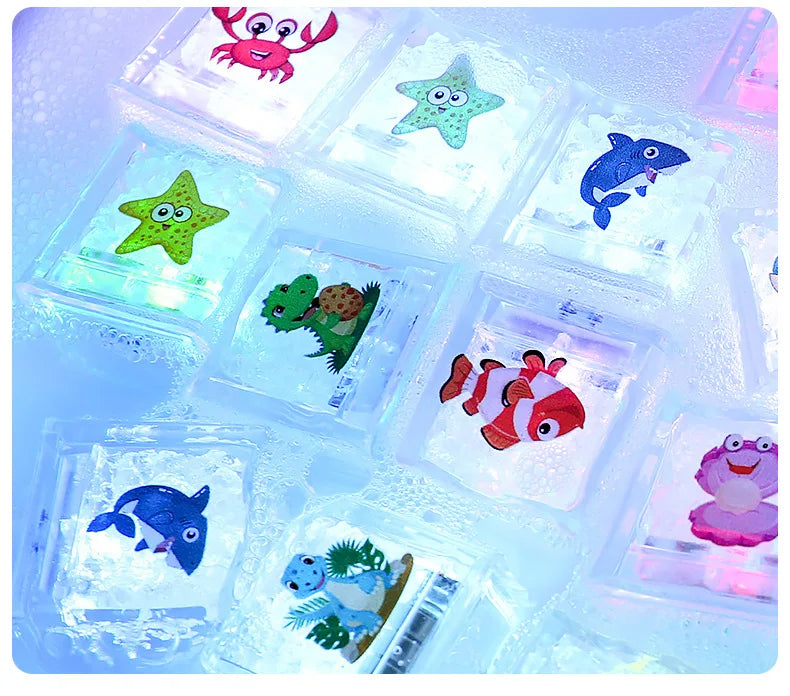 Bath Lights for Kids Fun Waterproof Sensory Toys,LED Ice Glow Bath Toys for Boys Girls Bathtub Pool Shower Tank Home Travel Play