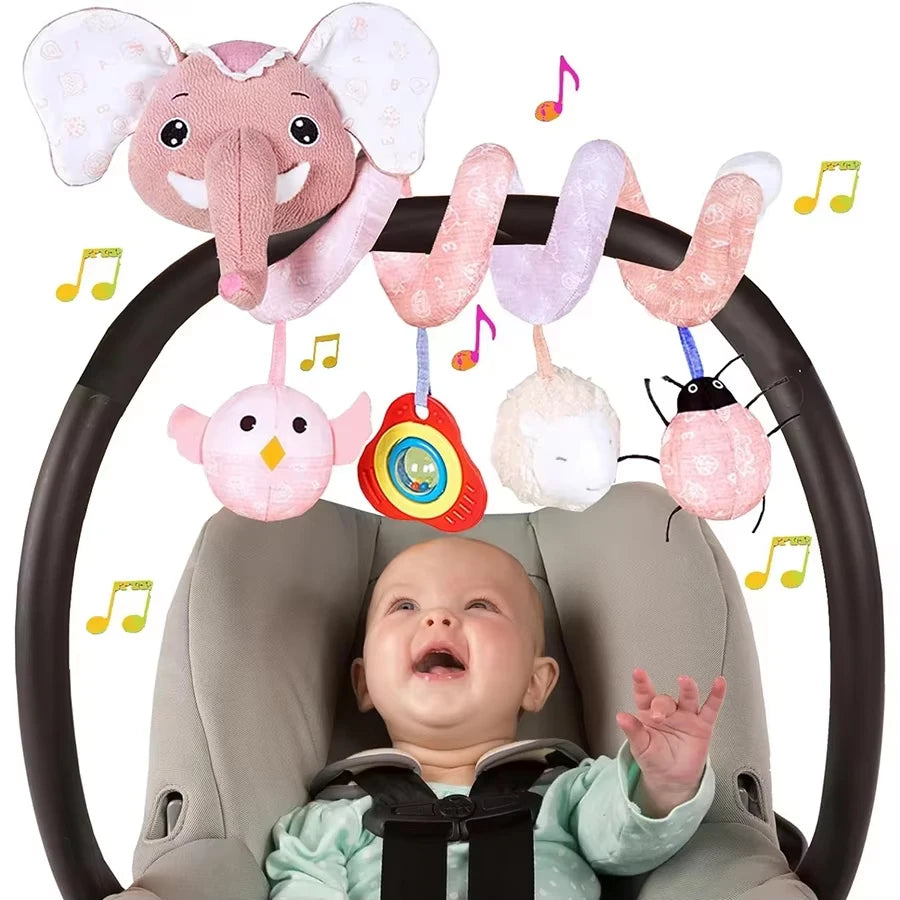 Car Seat Toys for Babies 0-6 Months Boys Girls Newborn Toys Stroller Toy Carseat Toys Hanging Toys Music Rattle Baby Toys