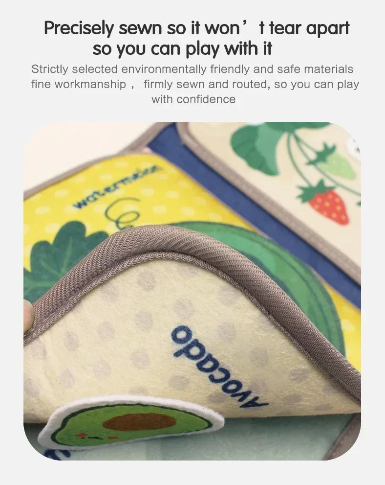 Montessori Busy Book Baby Early Education Book Animal Cognitive Cloth Books Puzzle Toy Repeated Paste Books & Sensory Toys Gifts