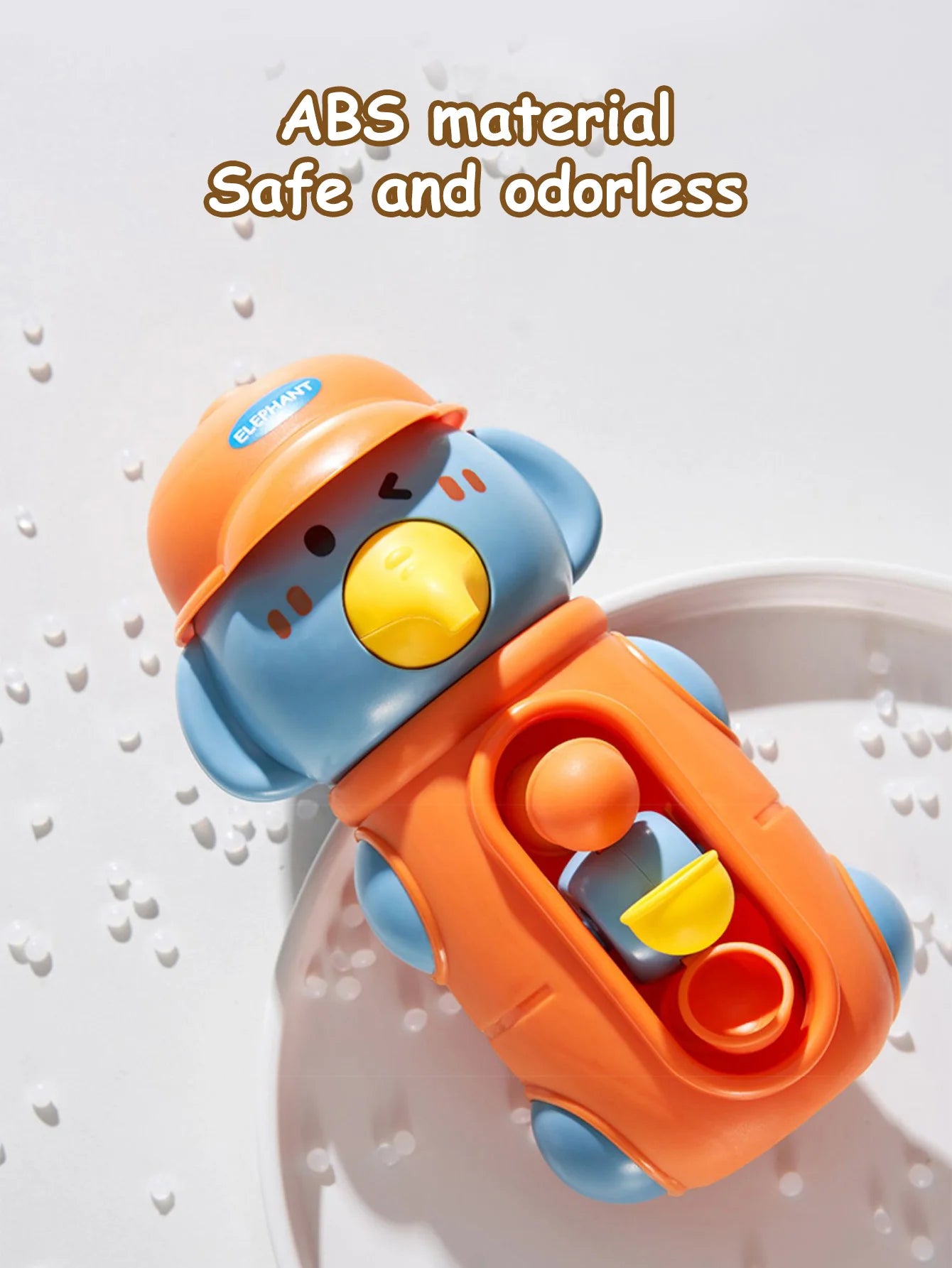Bath Bathtub Toys Kids Gifts for Toddlers Duck Rotatable Waterwheel Bathroom Strong Suckers Water Scoop Fun Bath Toys
