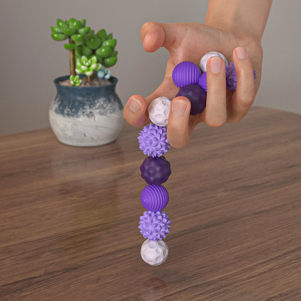 Fidget Toys Magnetic Stress Balls for Adults Silicone Stress Relief Sensory Toy Finger Toy for Office Decoration 4 Fun Textures