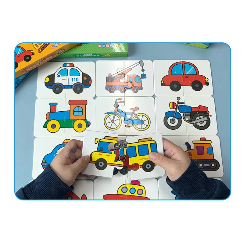 Tarjetas Montessori Juguetes Educativos para Niños Puzles Educativos de Aprendizaje Desarrollar Juegos Cognitivos para Bebés Niños Novedad para Bebés