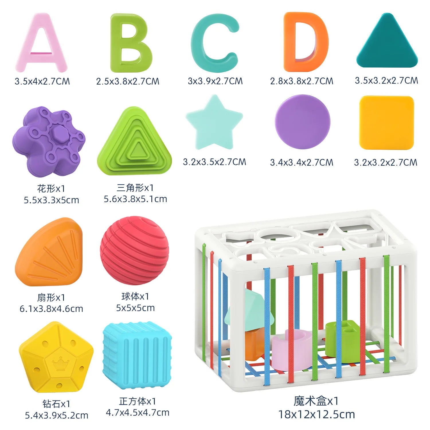 Baby Montessori Toy 2 Years Shape Sorter Toy Sensory Sorting Toys Motor Training Gamebaby Kids Educational Toys For Baby 1 2