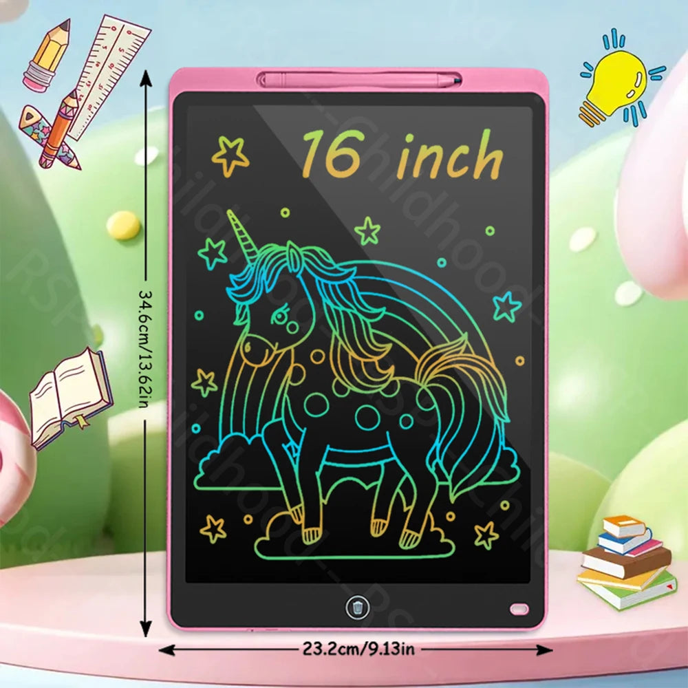 16 Inch LCD Writing Board Drawing tablet Kids Writing Painting Children Educational Toys for 3 4 5 6 7 8 Years Girls Boys Gifts