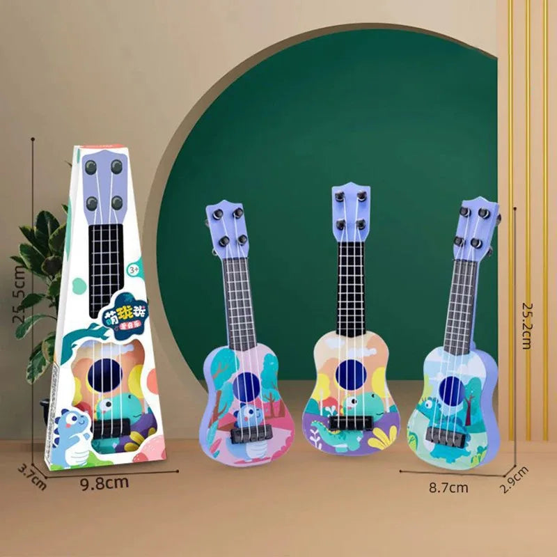 Mini Ukulele Guitar Toy Skill Improving Classical Early Educational Musical Instrument For Boys Girls Children Baby Xmas Gifts