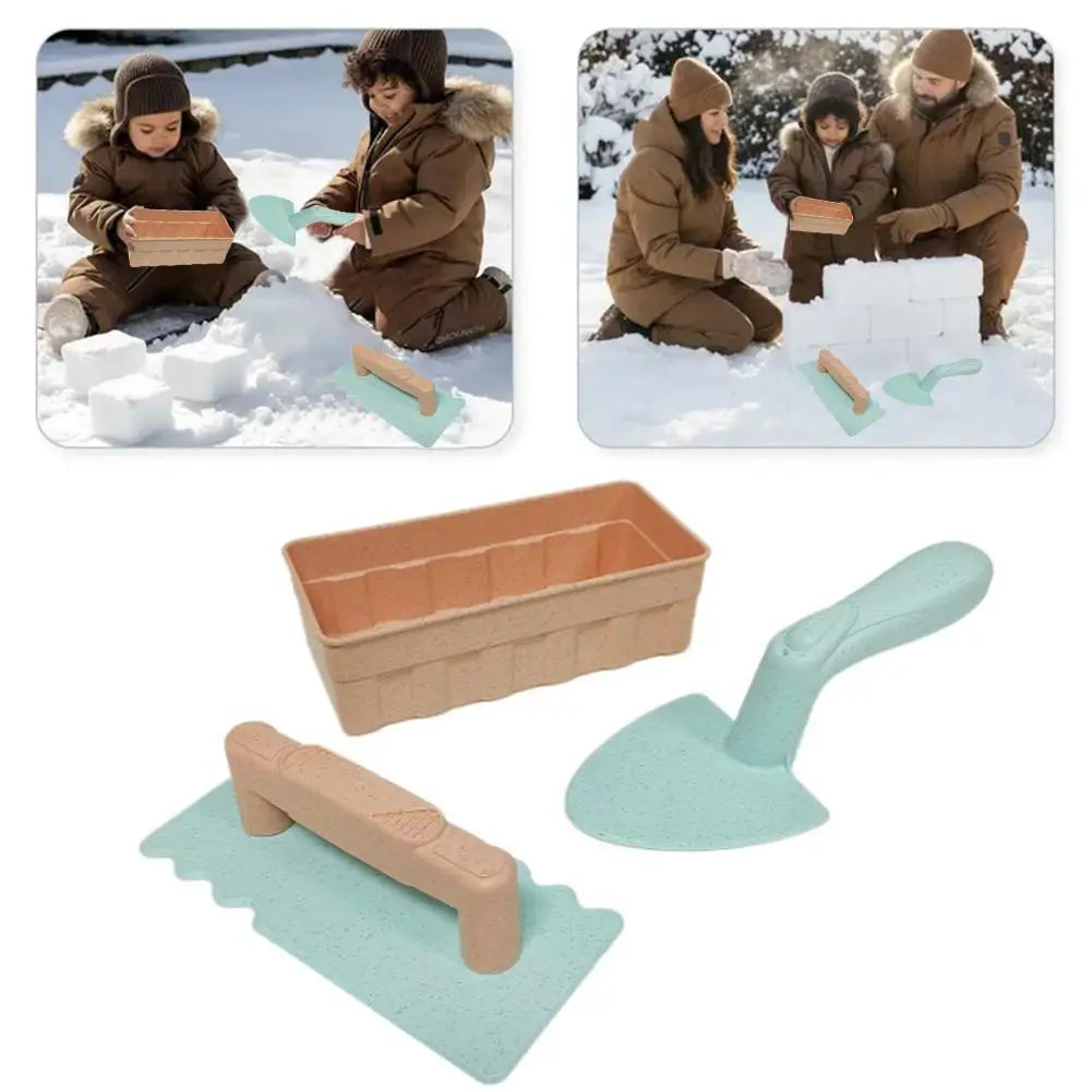 Beach Toys Shovel Sandbox Castle Building Sand Brick Walls Molds Tools Winter Outdoor Snow Play Games Sands Toys for Kids