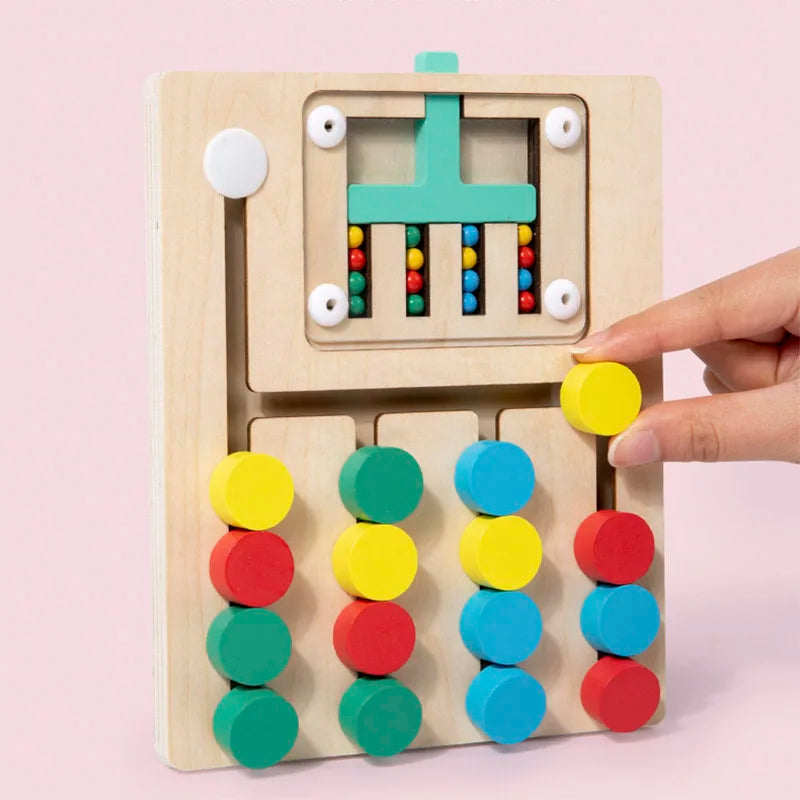 Wooden Montessori Colors Cognitive Matching Game Early Learning Educational Toys For Children Kids Logical Thinking Training
