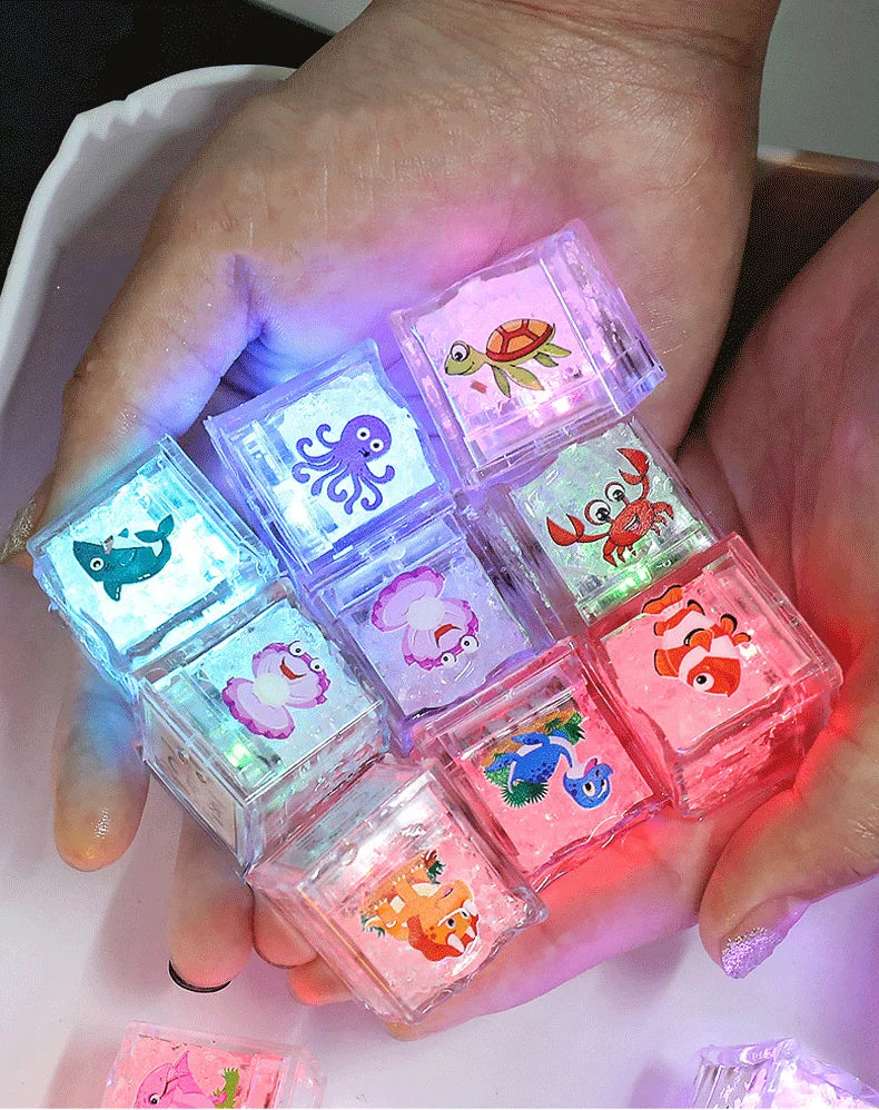 Bath Lights for Kids Fun Waterproof Sensory Toys,LED Ice Glow Bath Toys for Boys Girls Bathtub Pool Shower Tank Home Travel Play
