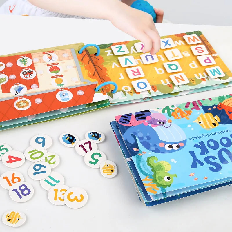 Montessori Children Busy Book My First Quiet Book Paste Early Learning Education Toys Children Matching Game For Kids 2 3 Years