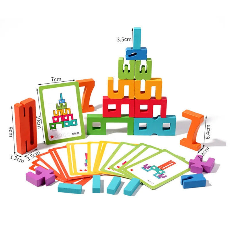 DIY Wooden Digital Blocks Creative Puzzles Stacking Toys Early Education Montessori Toys For Children Kids