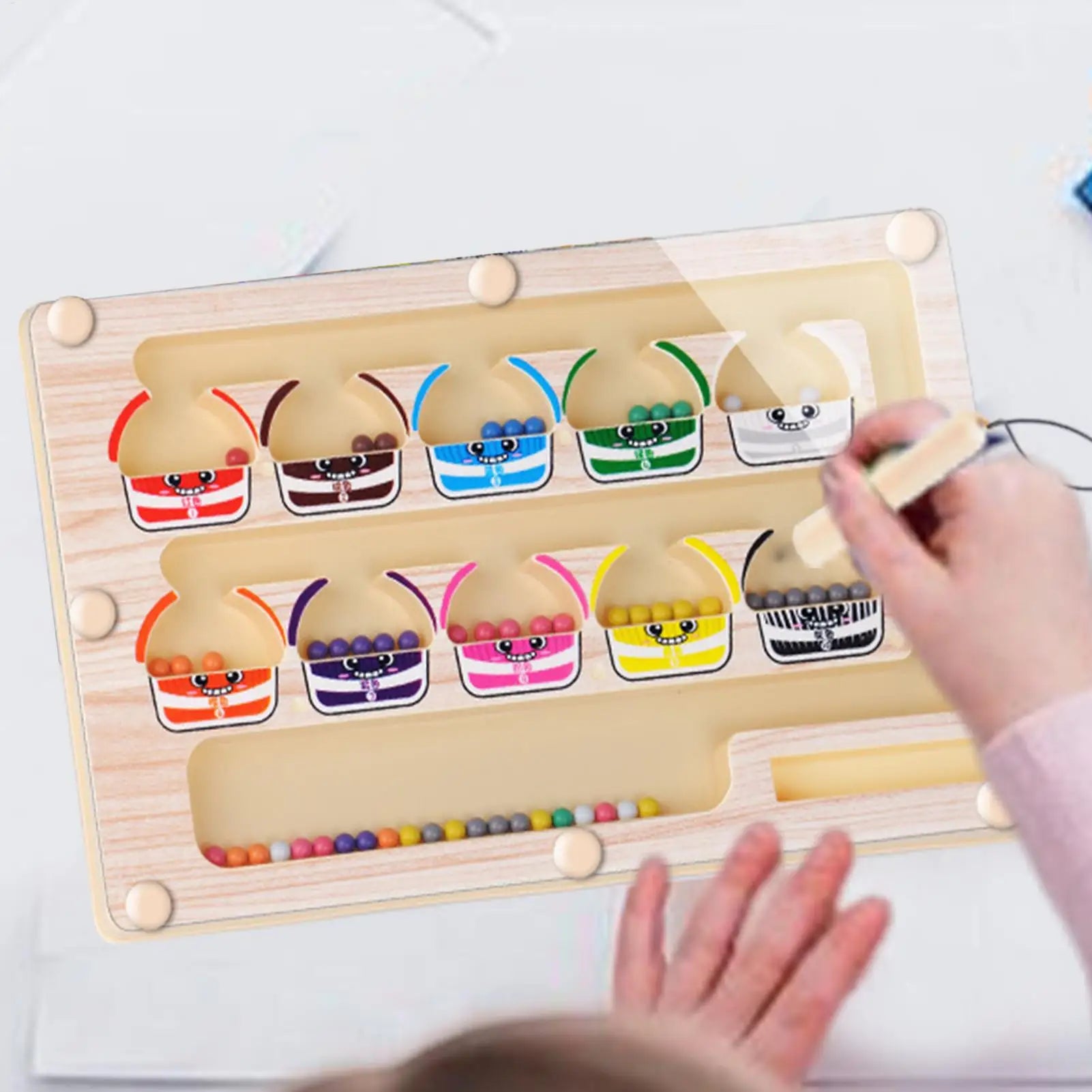Magnetic Color Number Maze Board Creative Educational Learning Toy Kids Fine Motor Skills Development Game Birthday Gifts