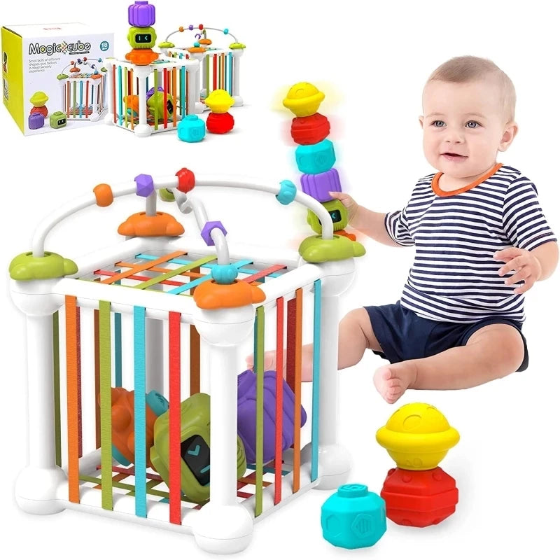 Baby Montessori Toy 2 Years Shape Sorter Toy Sensory Sorting Toys Motor Training Gamebaby Kids Educational Toys For Baby 1 2
