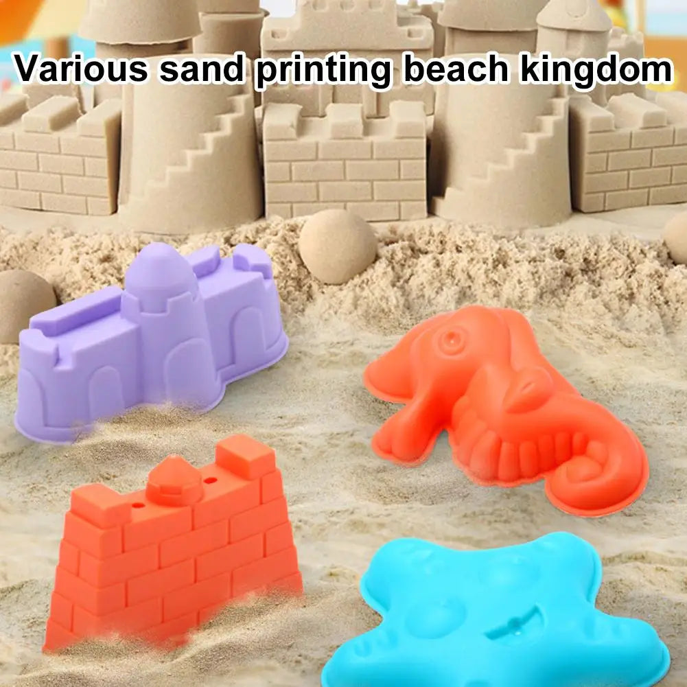 Kids Beach Toys Set 17Pcs Summer Outdoor Sand Box Kit with Bucket Spade Castle and Fish Molds Infant Sand Pit Toys for Baby