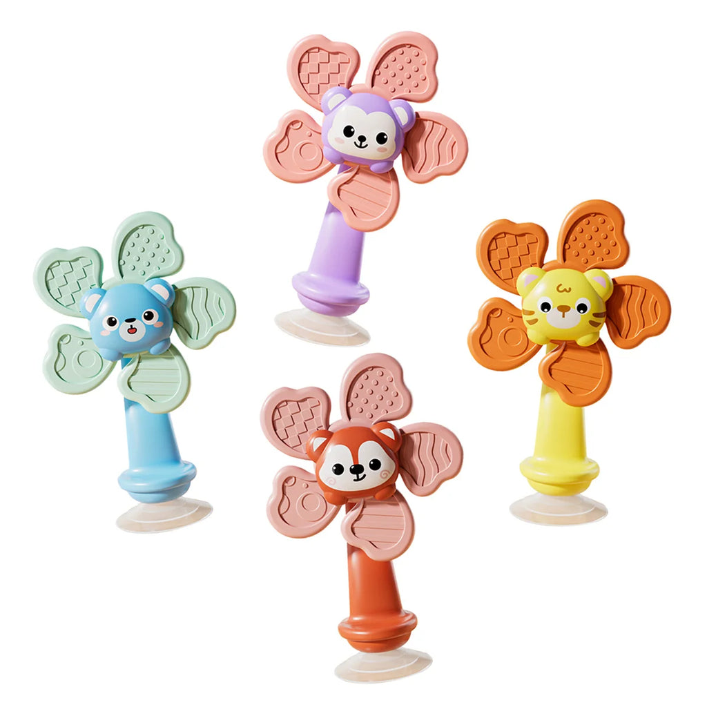 Montessori Suction Spinner Toy for Babies Animal Fidget Spinner Sensory Texture Toy for Fine Motor Skills Early Development Toys