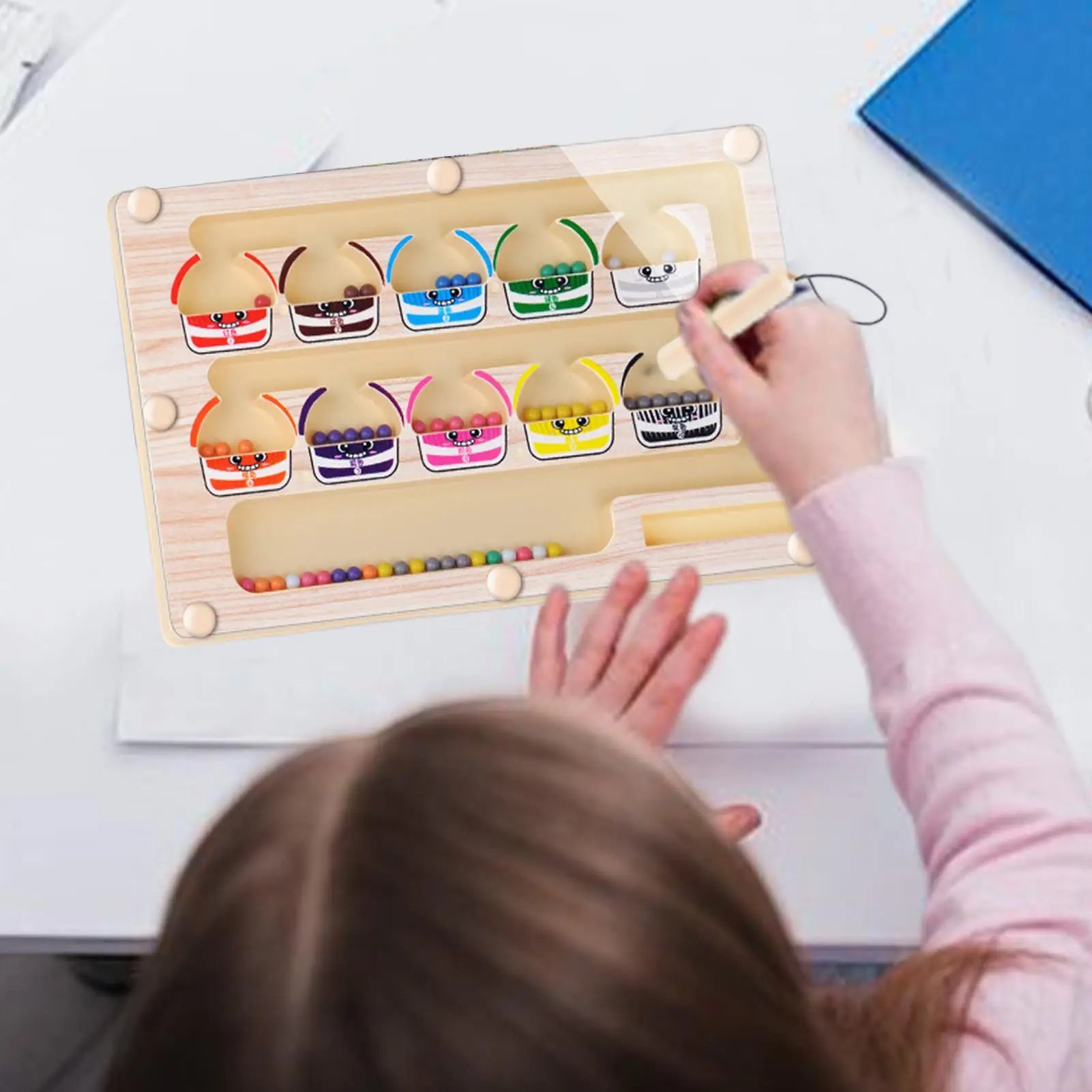 Magnetic Color Number Maze Board Creative Educational Learning Toy Kids Fine Motor Skills Development Game Birthday Gifts