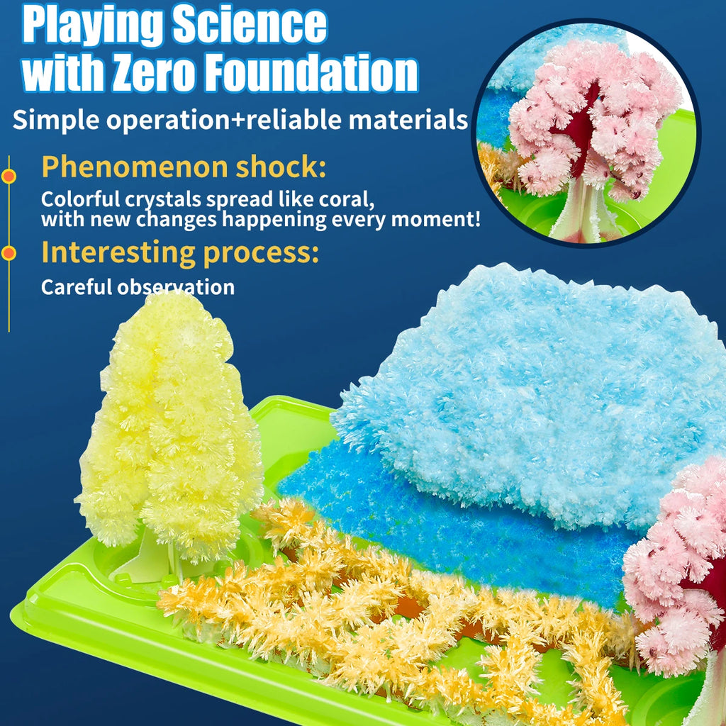 Science Educational Crystal Growing Set (Scenic Style) - Educational Toy, Ideal Gift for Holidays & New Year (Christmas/Hallowee