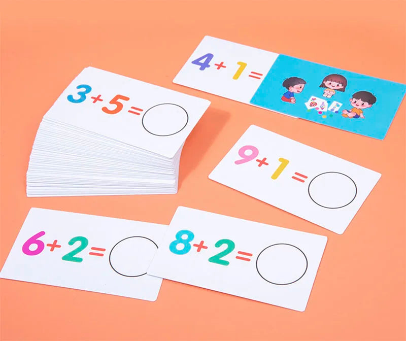 Children's Wooden Number Board Cognitive Matching Addition Subtraction Operation Montessori Logical Thinking Training Math Toys