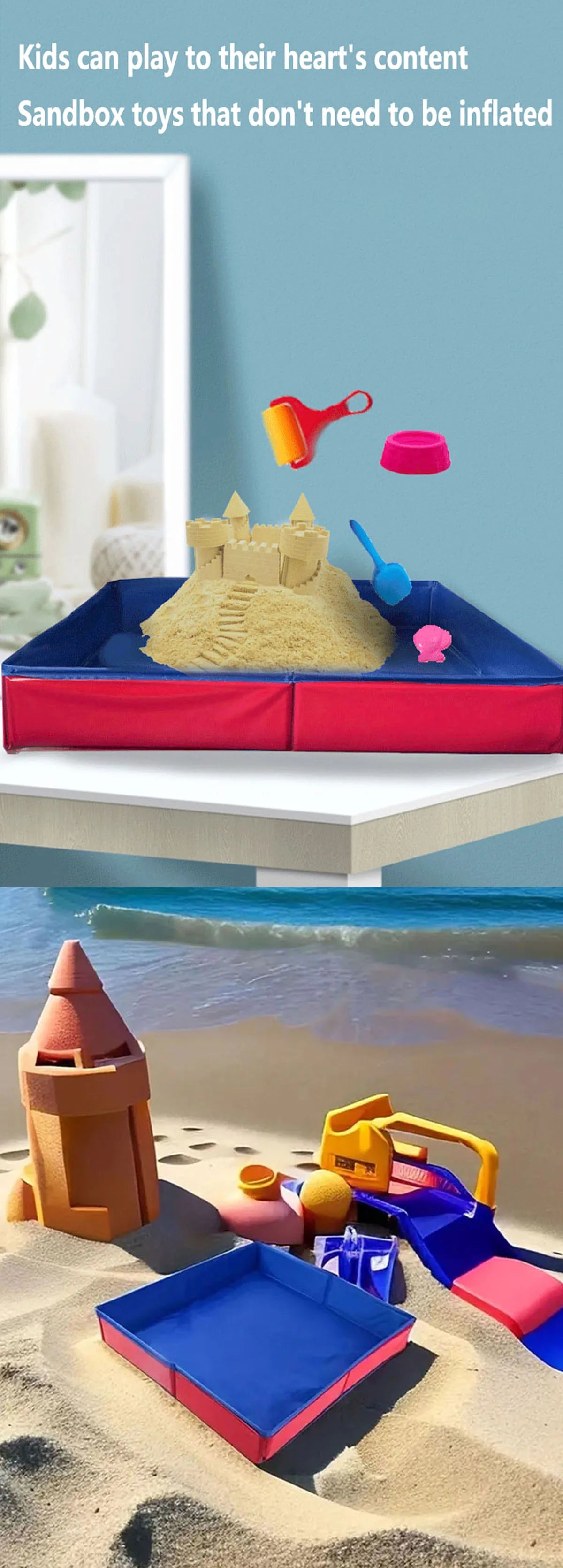 Sandbox Toys for Kids Boys and Girls Beach Swimming Pools Sand Table Toys Children Outdoor Game Sandpit Sand Box Toys for Garden