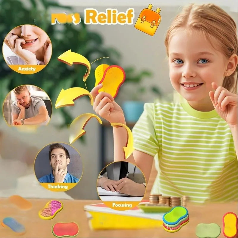 Sensory Fidget Children's Magnetic Toy Texture Silicone Sensory Magnetic Decompression Toy Magnetic Slider