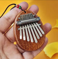 1 unidad de mini piano de pulgar de madera, juguetes musicales, 8 tonos, piano de dedo portátil para principiantes