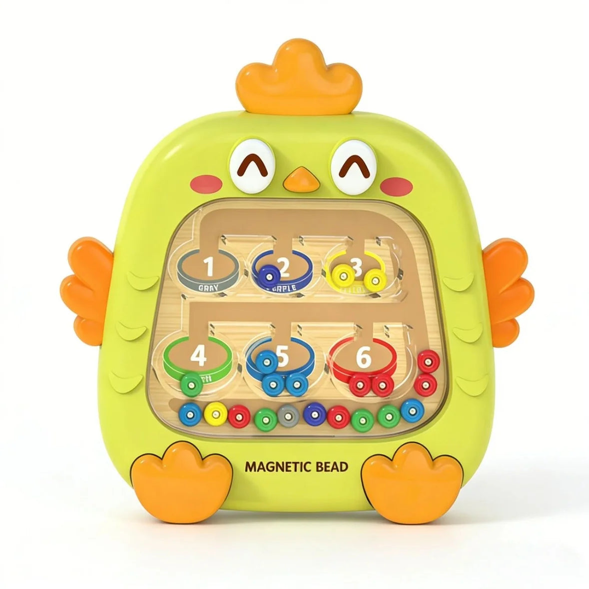 Montessori Magnetic Bead Maze Board Toy, Color Number Sorting Puzzle, Fine Motor Skills Development Educational Game for Kids