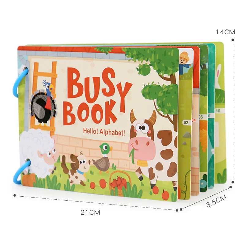 Montessori Children Busy Book My First Quiet Book Paste Early Learning Education Toys Children Matching Game For Kids 2 3 Years
