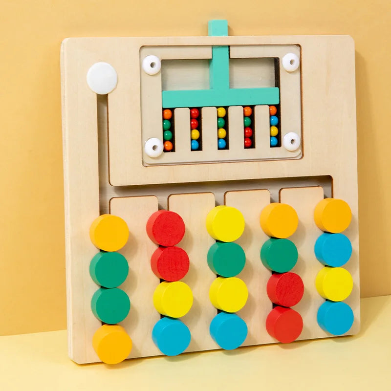 Juego de combinación cognitiva de colores Montessori de madera, juguetes educativos de aprendizaje temprano para niños, entrenamiento del pensamiento lógico