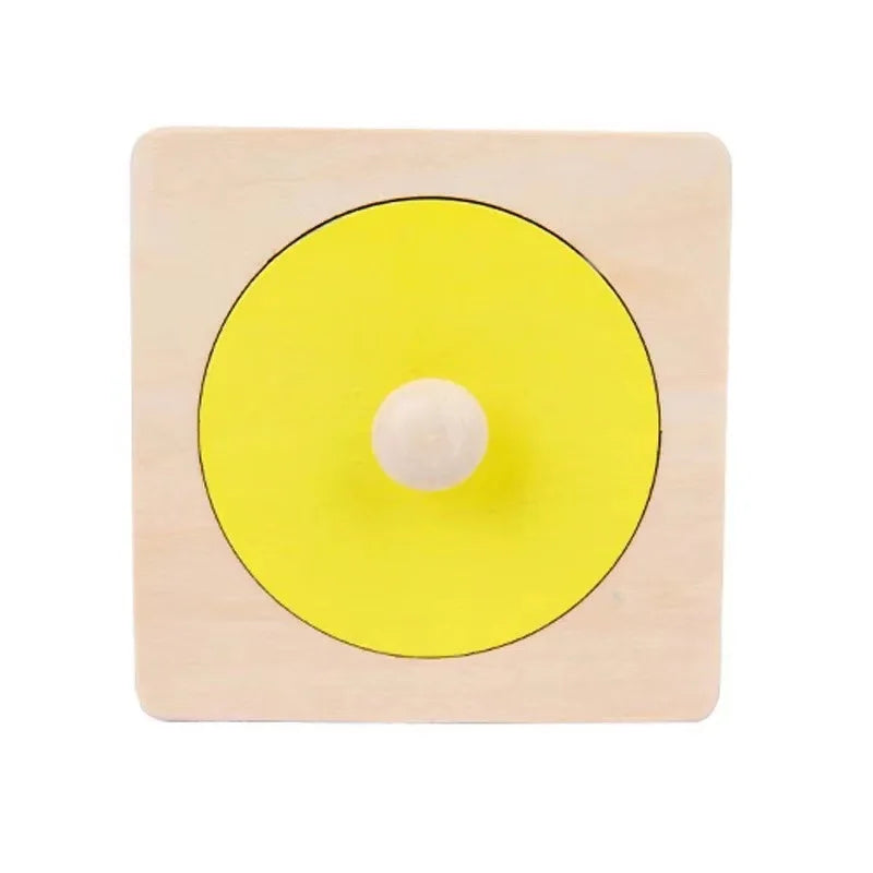 Juguete Montessori de madera con tablero de agarre, forma geométrica, clasificación de colores, rompecabezas de matemáticas, juego de aprendizaje preescolar, regalo para bebés y niños