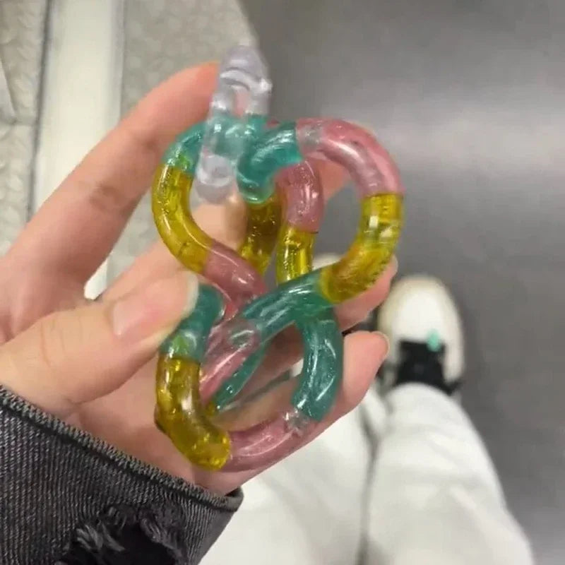 1Pc Tangle Fidget Toy Twisting Sensory Hand-Eye Coordination Toy Anxiety Relief Finger Toy for Kid Adult Fine Motor Skills