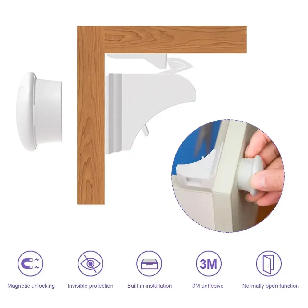 Magnetic Child Lock Children Protection Baby Safety Lock Drawer Latch Cabinet Door Lock Limiter Children Security Locks