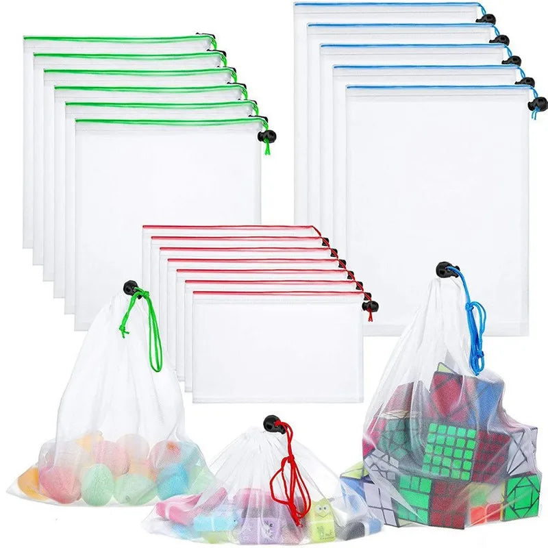 3pcs Drawstring Toy Storage Bags for Building Blocks, Portable Organizer for Kids, Puzzle Toys and More