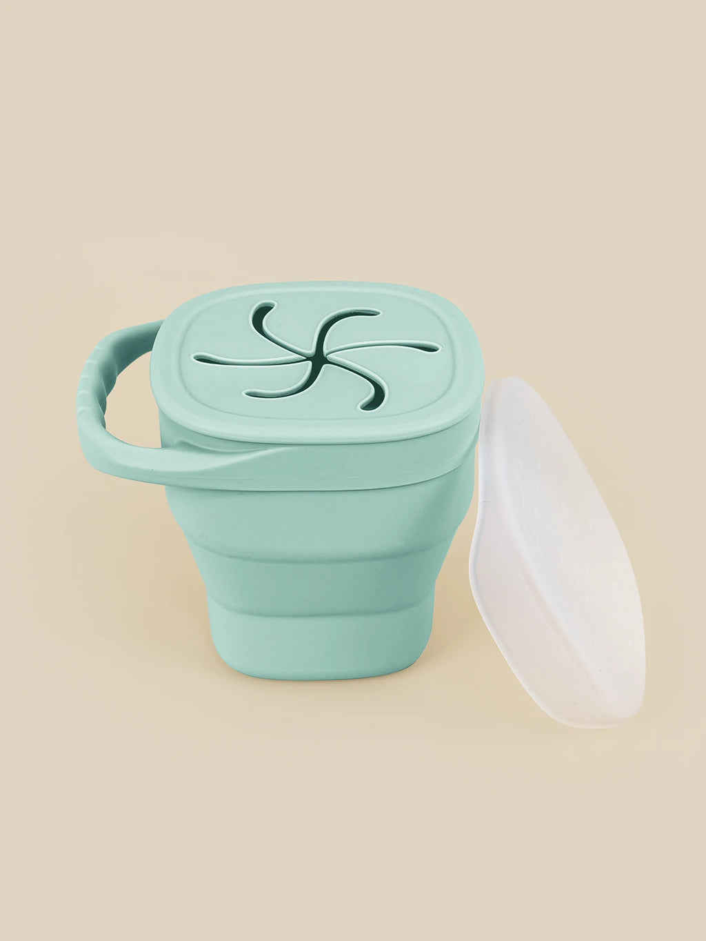 Baby Silicone Snack Cup Baby Portable Baby Snack Box Feeding Trianing Baby Food Storage Soft Silicone Snack Box Boys Girls Gifts