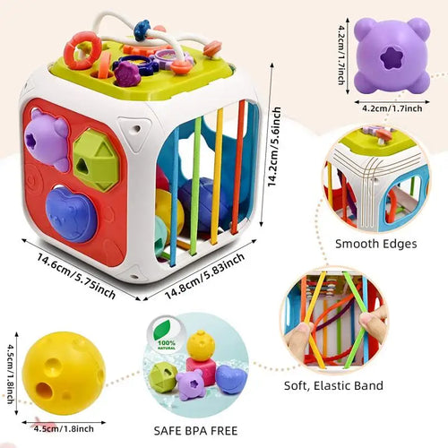 Juguete Montessori para bebés de 2 años, clasificador de formas, juguete sensorial, juegos de entrenamiento motor, juguetes educativos para bebés de 1 a 2 años