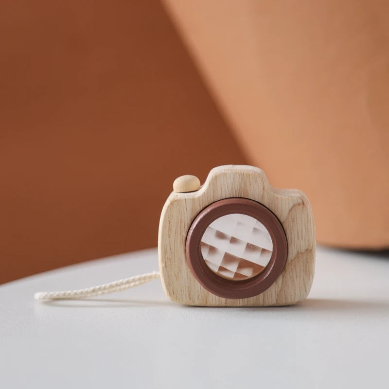 Montessori Baby Toys Education Wooden Blocks Toys for Kids Montessori Education Building Blocks Children Mini Camera Wooden Toys