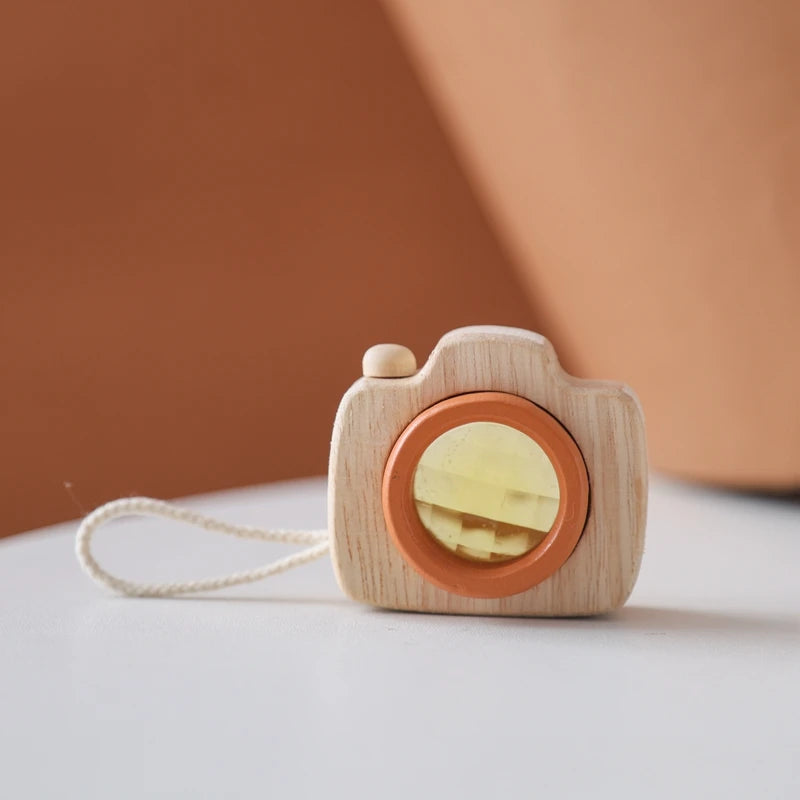 Montessori Baby Toys Education Wooden Blocks Toys for Kids Montessori Education Building Blocks Children Mini Camera Wooden Toys