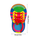Shoelace Threading Teaching Toys Learn to Tie Shoelaces Toy Kids Toddlers Fine Motor Skills Toy Early Educational Toys Boys Girl
