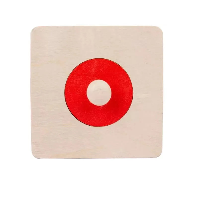 Juguete Montessori de madera con tablero de agarre, forma geométrica, clasificación de colores, rompecabezas de matemáticas, juego de aprendizaje preescolar, regalo para bebés y niños