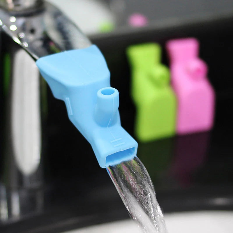 Faucet Extender Rubber Elastic Water Tap Extension Kitchen Faucet Accessories For Children Kid Hand Washing Bathroom Sink Nozzle