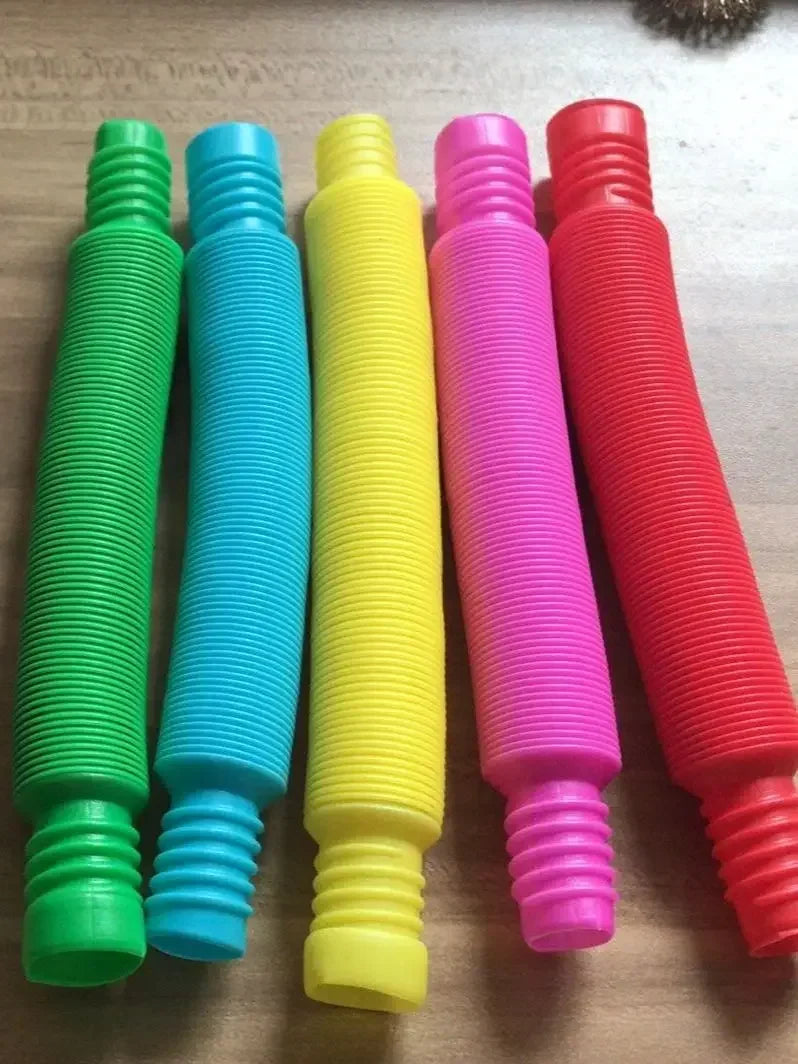 5 Pack Fine Motor Skills & Learning Unique Classroom Fidget for Kids Pop Tube Sensory Toys